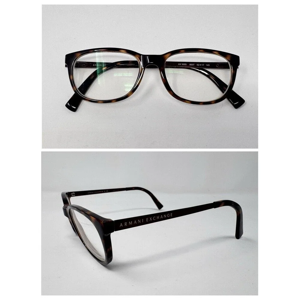 Armani Exchange AX3005 Eyeglass Frames Only Tortoise 8037 52-17-145 Authentic